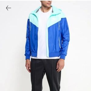 Vintage Glanz Nike Windrunner Windbreaker Jacket Teal/Blue Size S